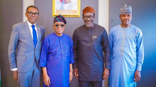 Commissioner for Insurance Mr. Olusegun  Omosehin paid a working visit to Hon. Minister of Marine & Blue Economy Mr. Adegboyega Oyetola in his Office in Abuja