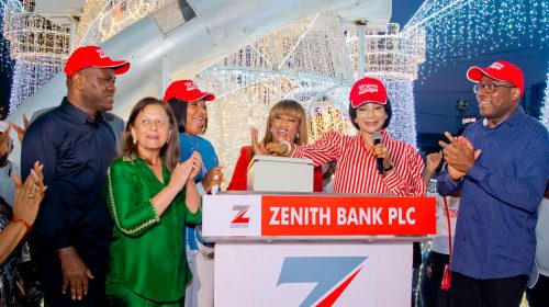 ZENITH BANK SPREADS JOY, FESTIVE CHEER WITH AJOSE ADEOGUN STREET LIGHT-UP