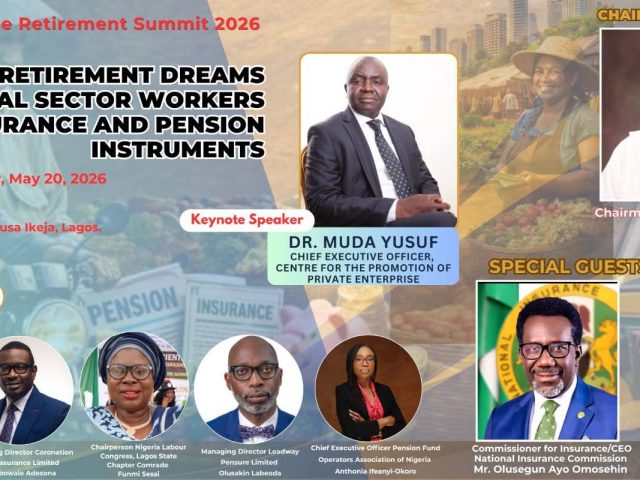 Retirement summit for informal sector workers holds tomorrow