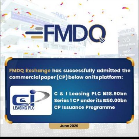 C & I Leasing Quotes ₦18.90bn Commercial Paper on FMDQ CAPITAL MARKET