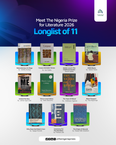 Nigeria Prize for Literature Unveils 2026 Poetry Longlist; 11 Writers Vie for $100,000 ENERGY