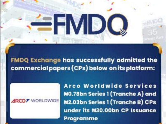 Boosting Short-Term Capital Access: ARCO Worldwide Services  Quotes ₦2.81bn Commercial Paper on FMDQ 