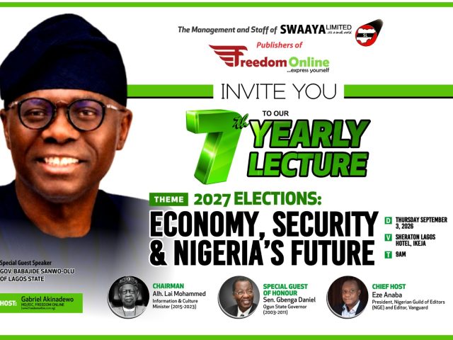 Sanwo-Olu, Lai Mohammed, Gbenga Daniel to discuss 2027 elections, insecurity at 7th Freedom Online lecture