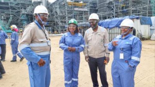 Photo: Oyekunle, PS, Ministry of Petroleum Resources & Chairperson, NLNG Board LCC Visits Train 7 Project Site Photo: Oyekunle, PS, Ministry of Petroleum Resources & Chairperson, NLNG Board LCC Visits Train 7 Project Site