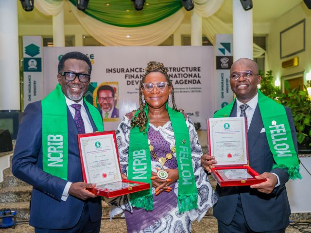 NAICOM Boss, Olusegun  Omosehin Inducted As NCRIB  Fellow  Alongside Senator Abiru